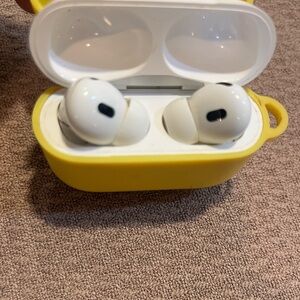 Apple AirPods Pro Gen 2 Wireless Earbuds with Yellow Silicone Case